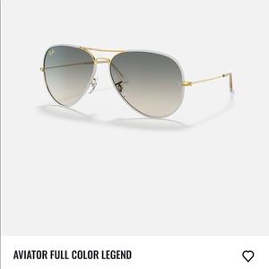 Ray-Ban Full Color Legend Sunglasses White Frame and Gray Gradient Lenses